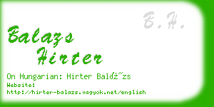 balazs hirter business card